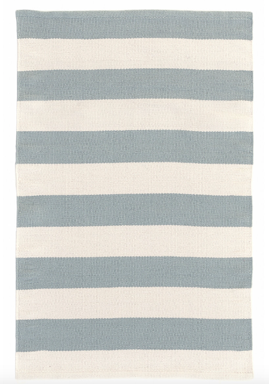 Catamaran Stripe Light Blue/Ivory Rug - 2x3