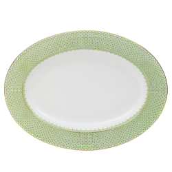 Apple Green Lace Oval Platter