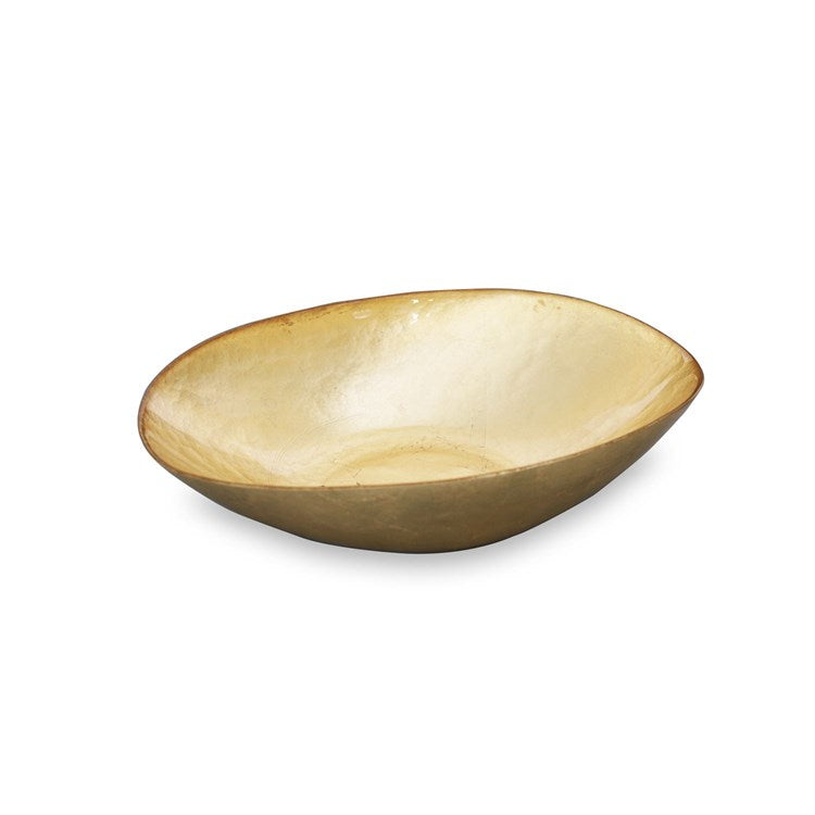 Gold Foil Oval Bowl - Medium