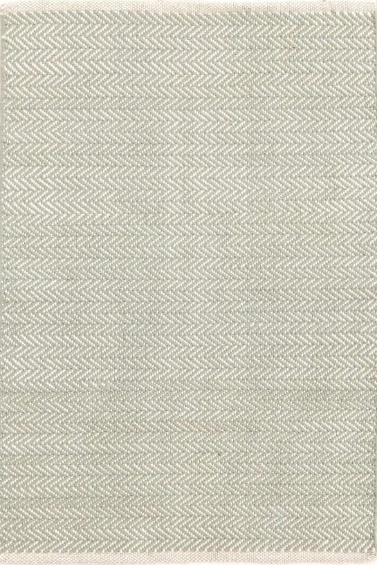 Herringbone Ocean Woven Cotton Rug - 2x3'