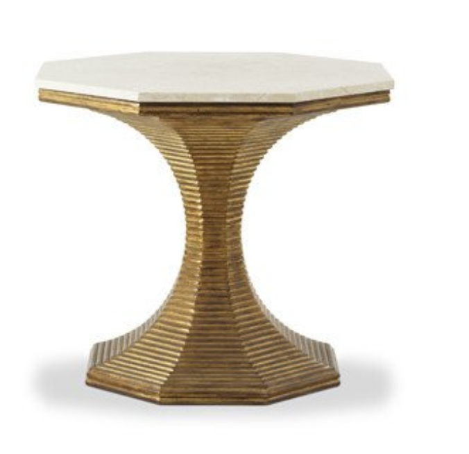 Hourglass Gold Side Table