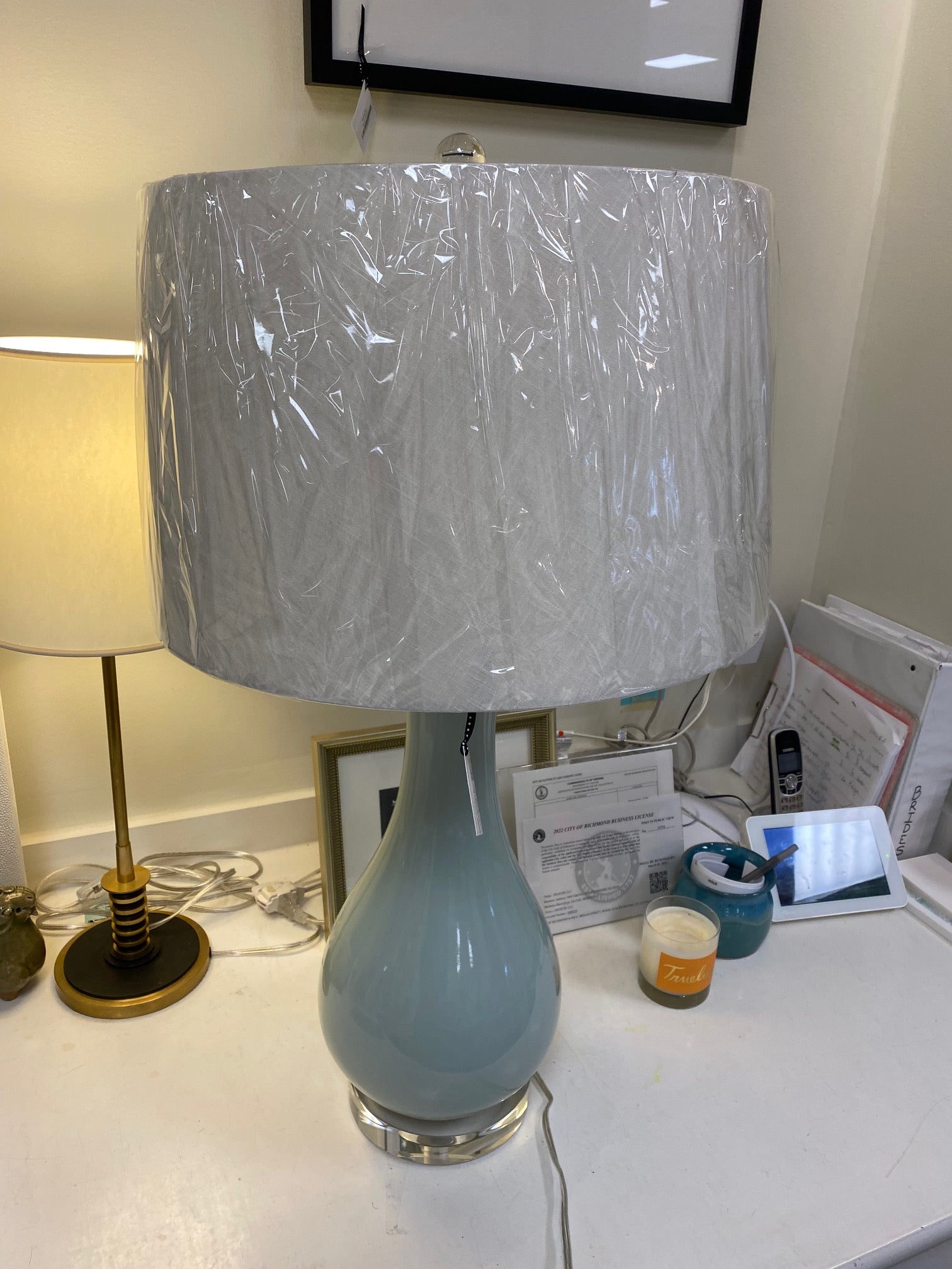 White Rain Table Lamp