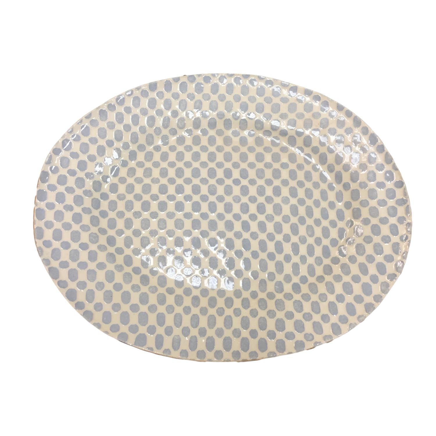 Medium Oval Platter - Dot Opal