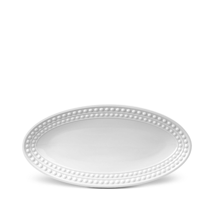 Perlée Oval Platter - White