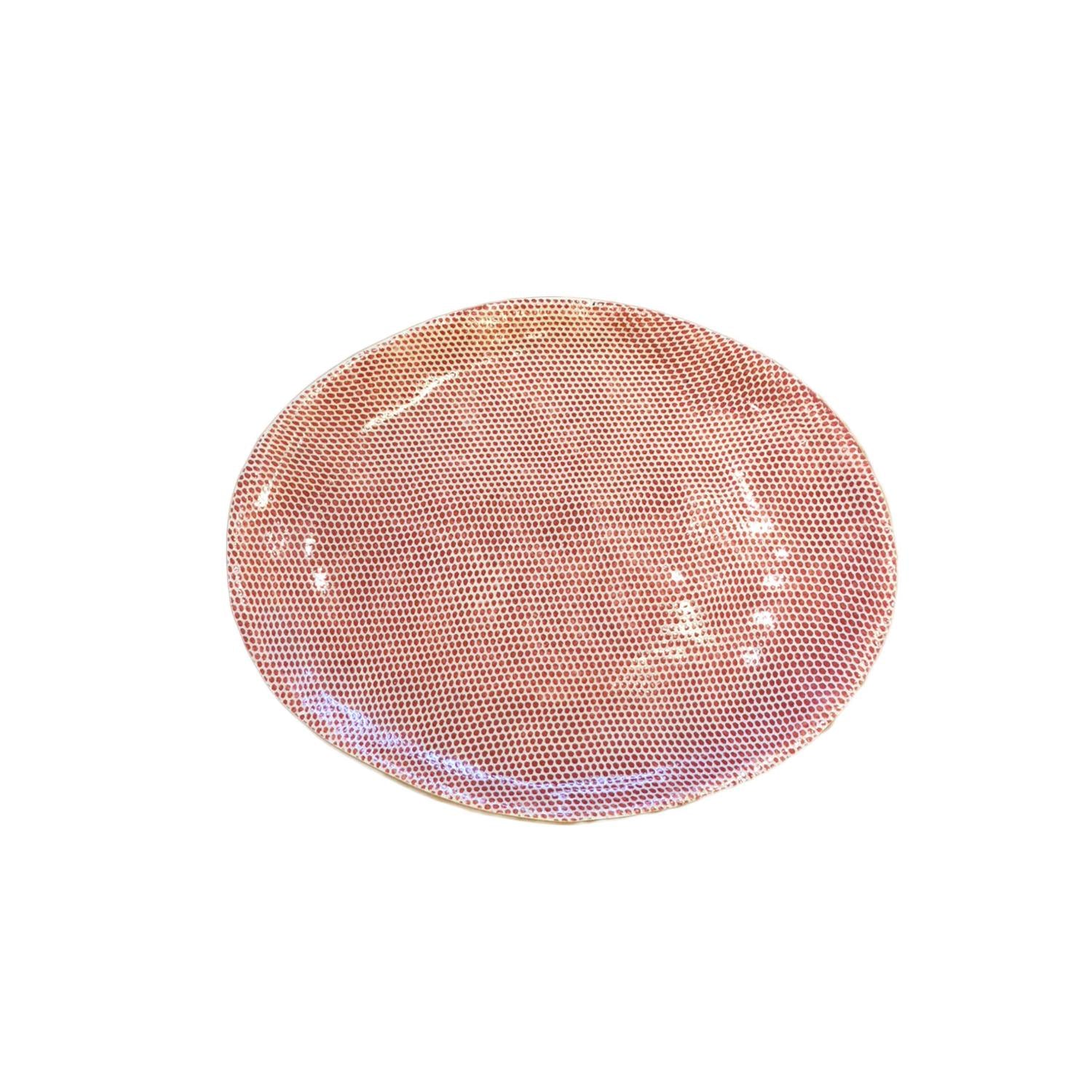 Small Oval Platter - Honecomb Poppy