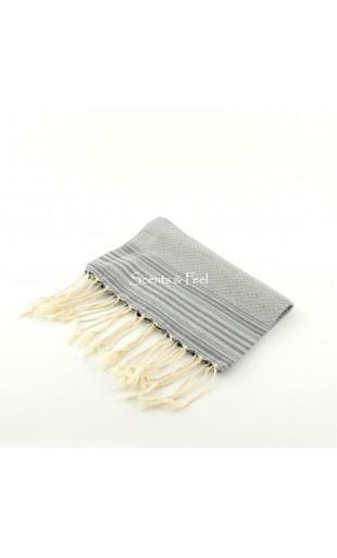 Stripe Guest Towel - Dark Grey/Grey