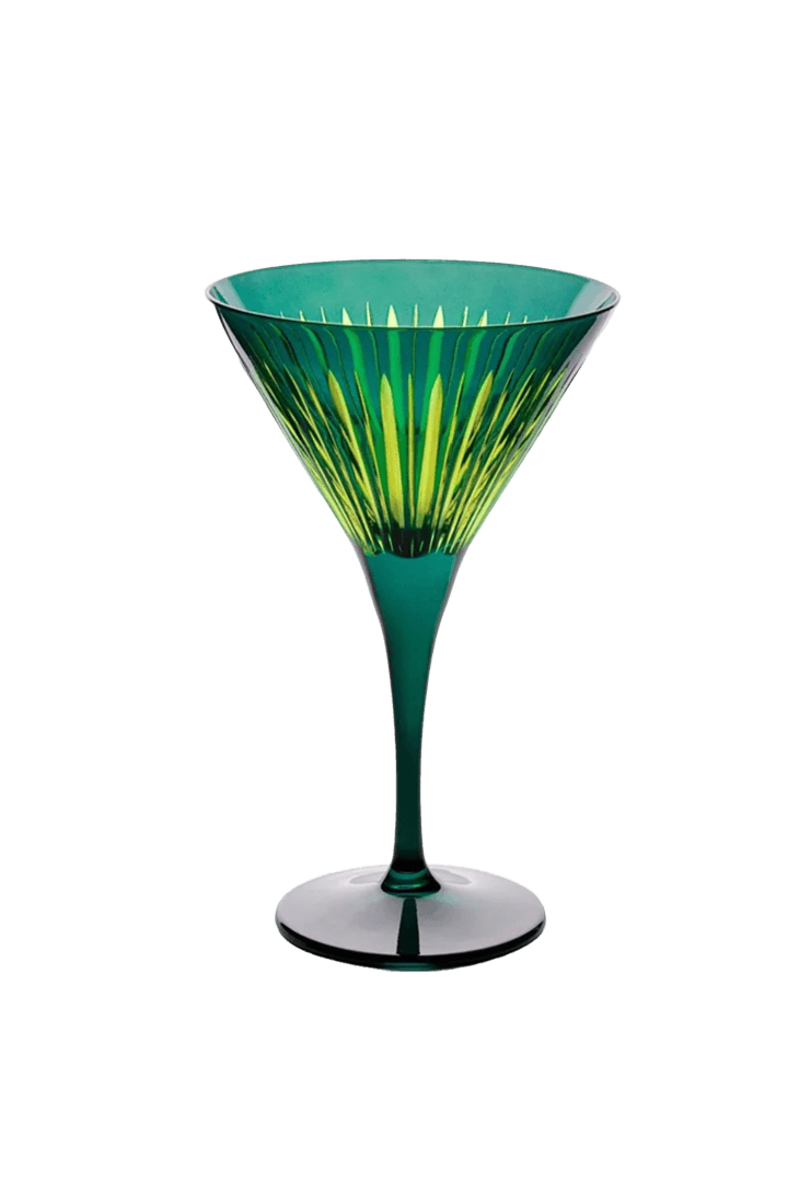 Prism Martini Glass -  Green
