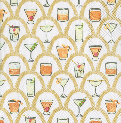 Deco Cocktails Cocktail Napkin