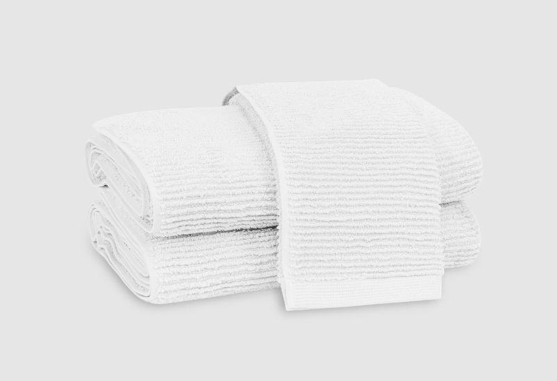 Aman Hand Towel with Monogram - White