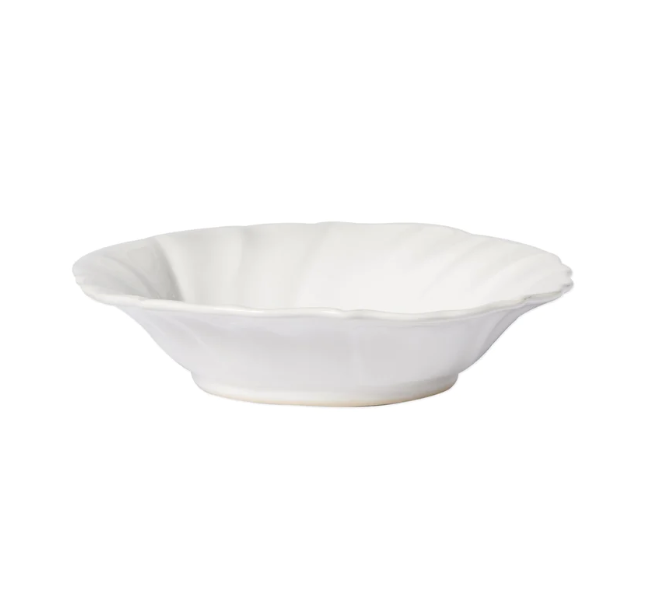Incanto Stone Ruffle Pasta Bowl - White