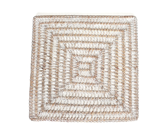 Square Open Weave Placemat - Whitewash