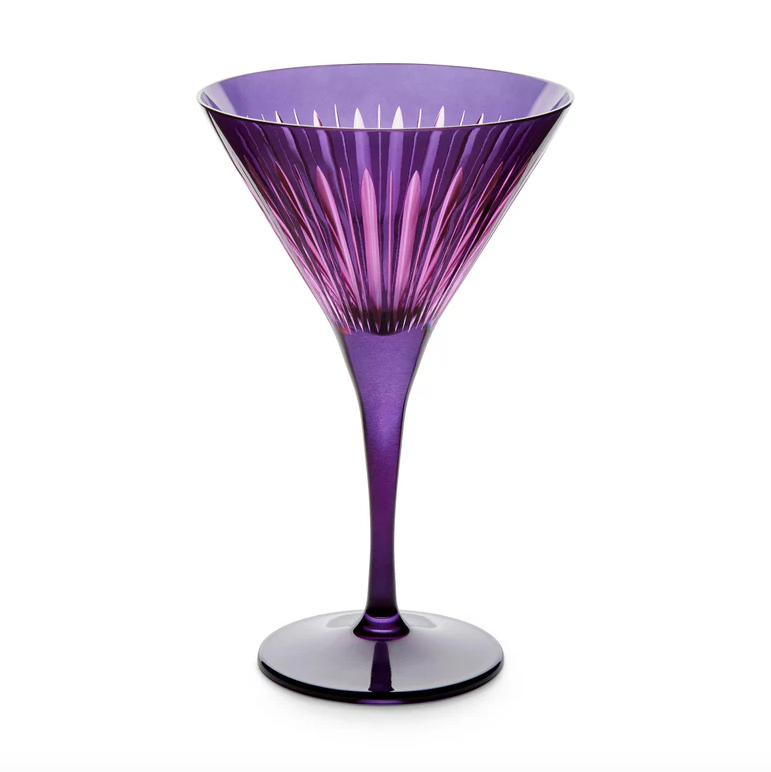 Prism Martini Glass -  Purple