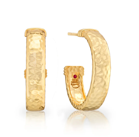 Cleopatra Classic Medium Hoop Earrings - Gold