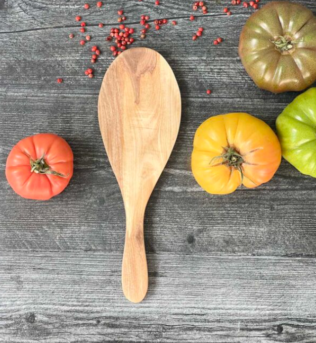 Olive Wood Round Spatula - 9.5"