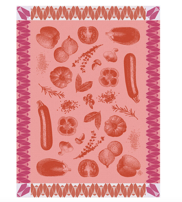 Ratatouille Tea Towel - Red