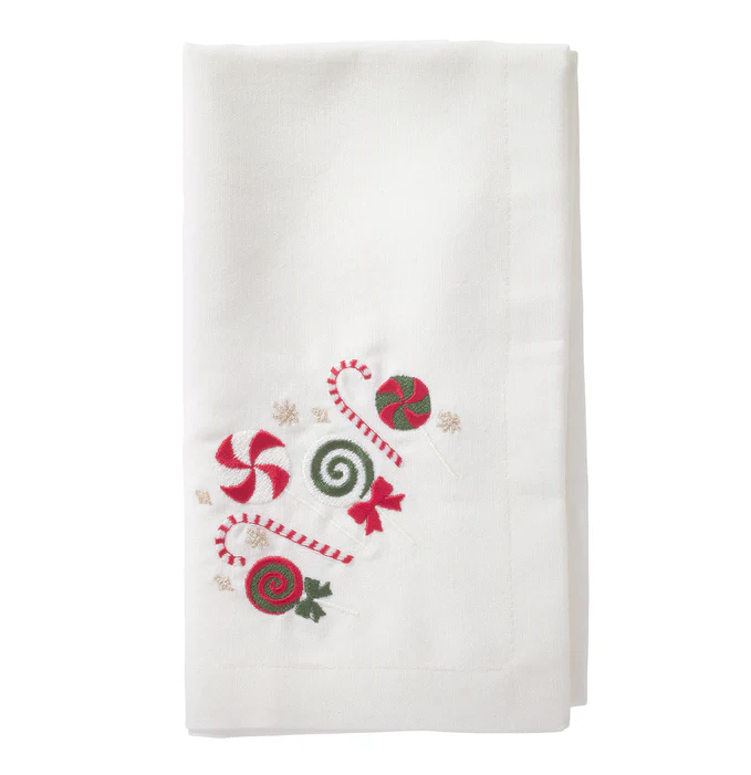 Candyland Napkin - Red/Green