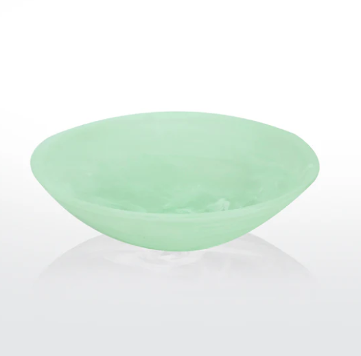 Medium Round Bowl - Mint Swirl