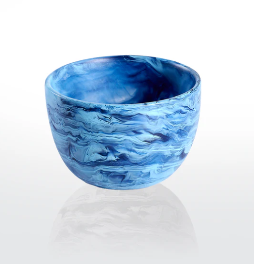 Small Deep Bowl - Denim Swirl