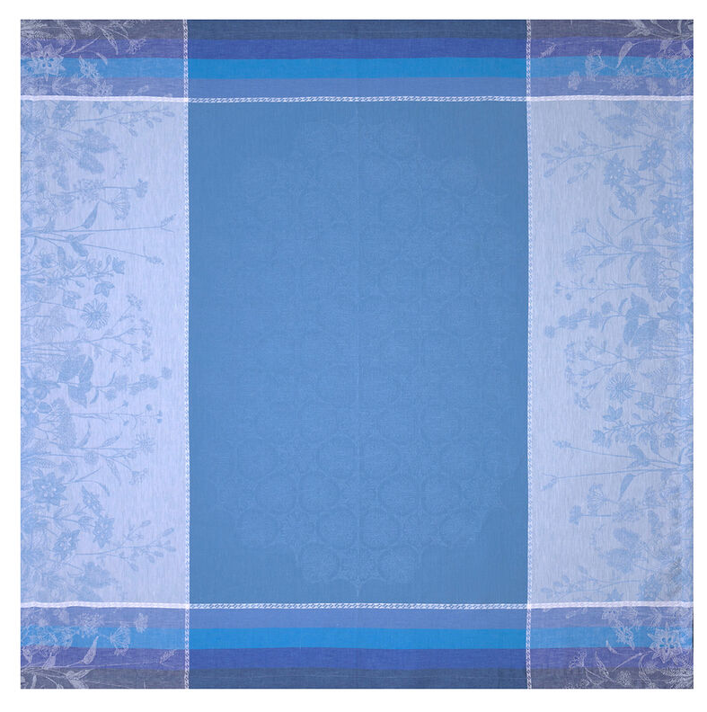Blue Instant Bucolique Linen Tablecloth - 69x69"