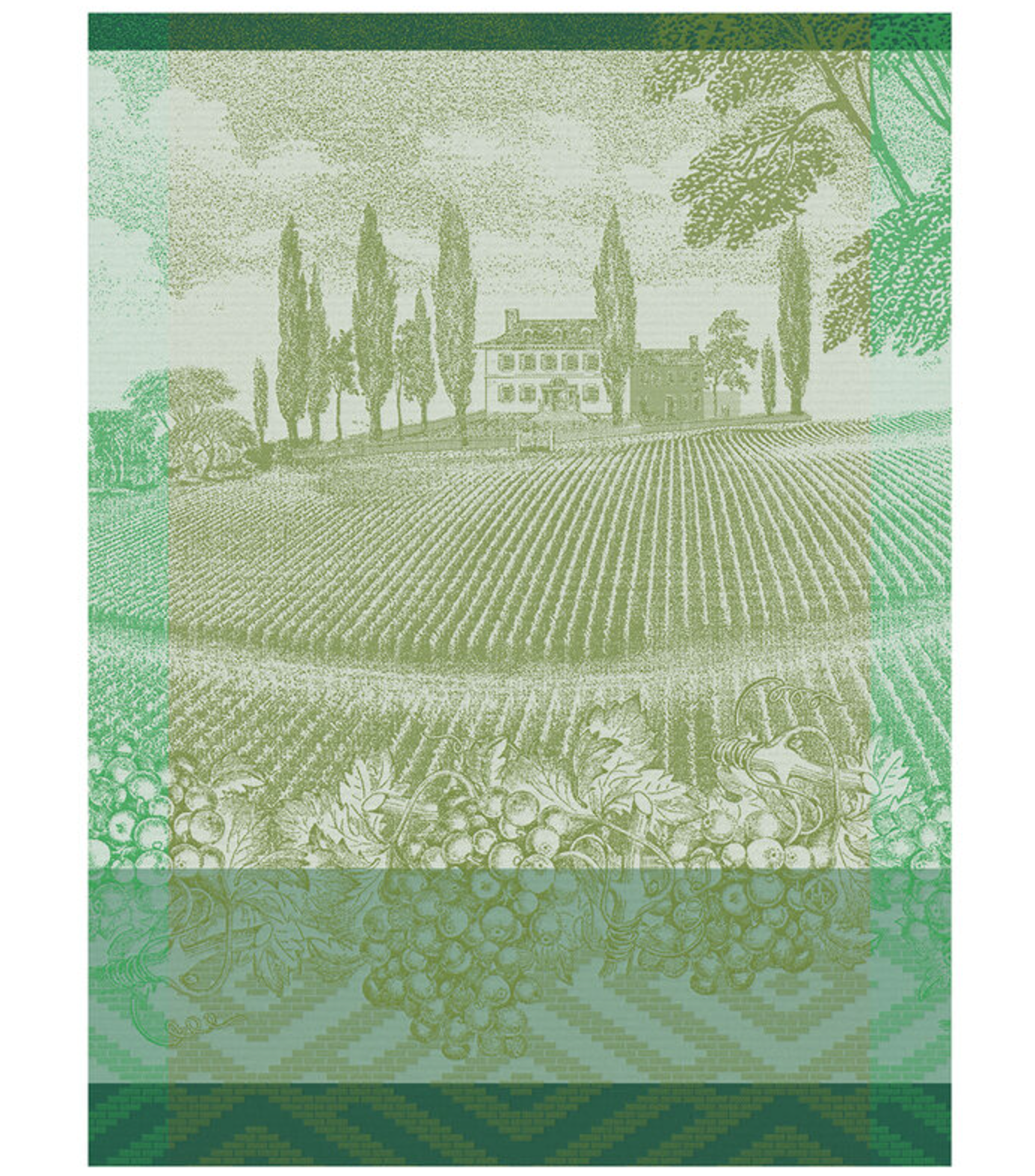 Vignoble Tea Towel - Green