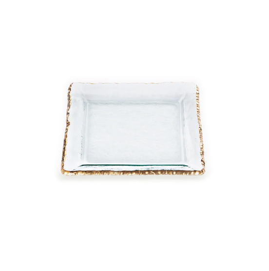Small Square Edgey Platter - Gold