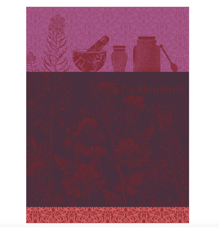 Moutarde en Fleur Tea Towel - Purple