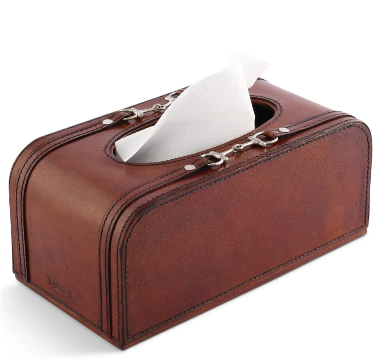 Leather Bit Tissue Box