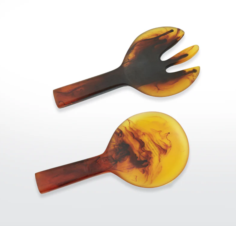 Set of 2 Short Handle Servers - Tortoise