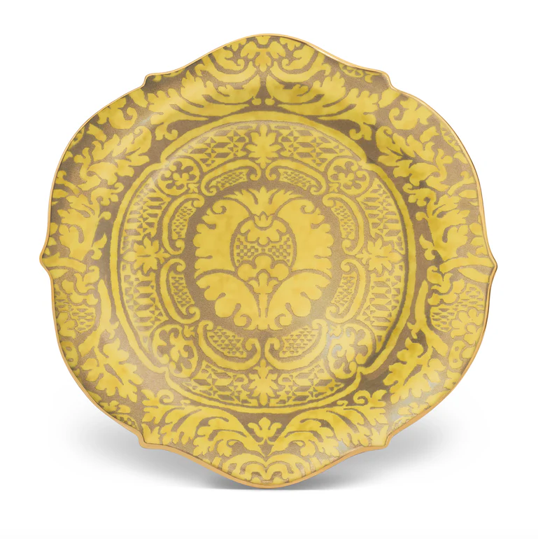 Fortuny Orsini Yellow Round Platter - Large