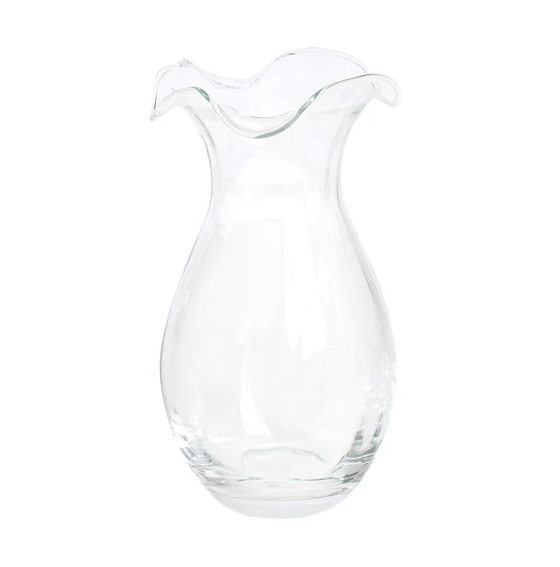 Hibiscus Glass Vertical Fluted Small Vase