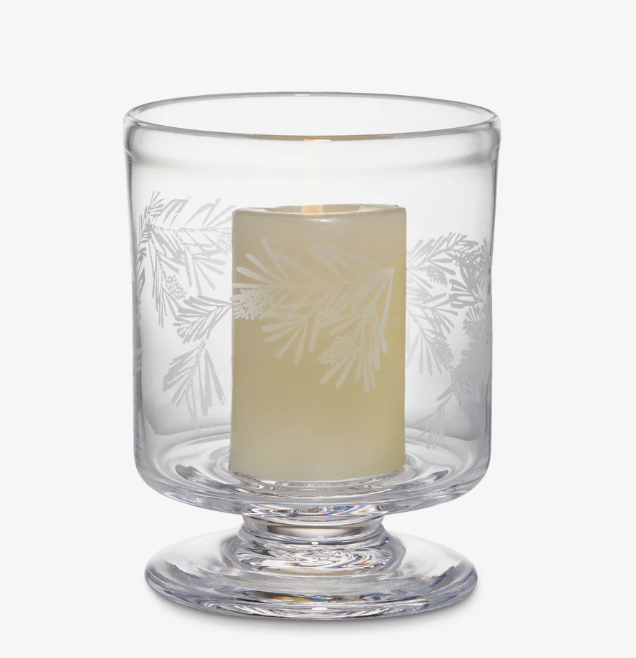 Engraved Pine Nantucket Hurricane - Small