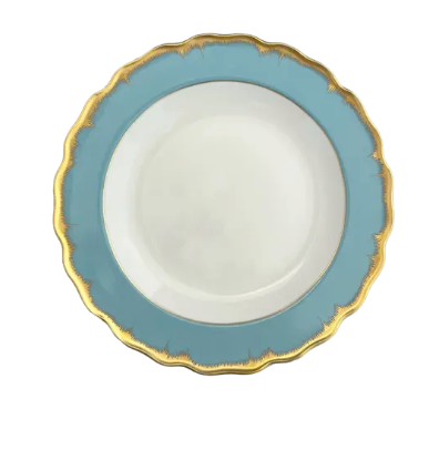 Chelsea Feather Turquoise Dessert Plate