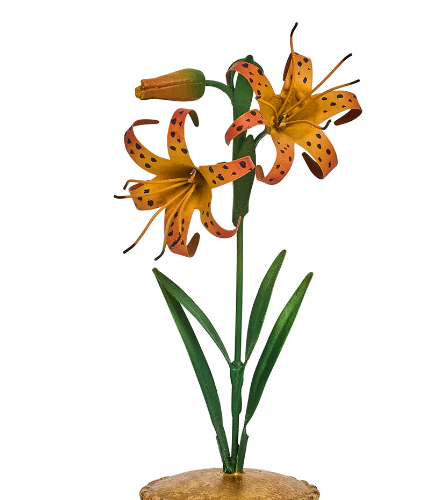 Meadow Walk Tiger Lily Place Card Holder - Orange