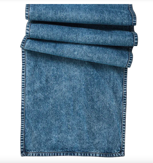 Denim 18" x 90" Table Runner - Blue