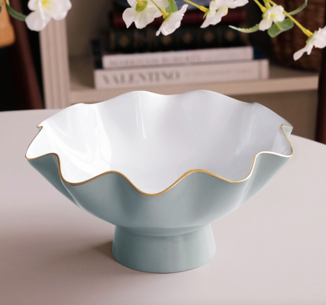 Encanto Carola Small Pedestal - Slate and White