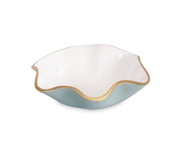 Encanto Carola Small Round Bowl - Slate and White