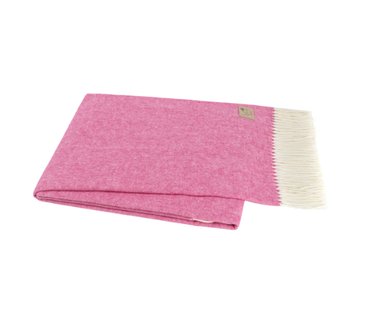 Italian Herringbone Throw - Wild Orchid