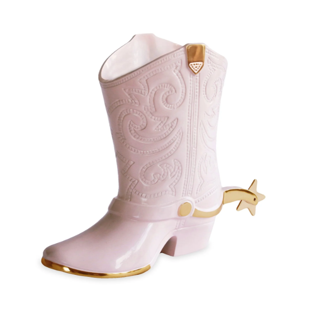 Encanto Western Cowboy Boot Wine Bucket - Camellia