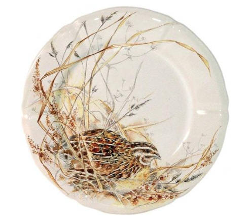 Sologne Canape Plate - Quails