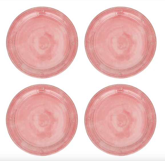 Berry & Thread Melamine Dinner Plate - Coral