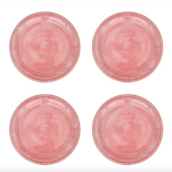 Berry & Thread Melamine Dessert/Salad Plate - Coral