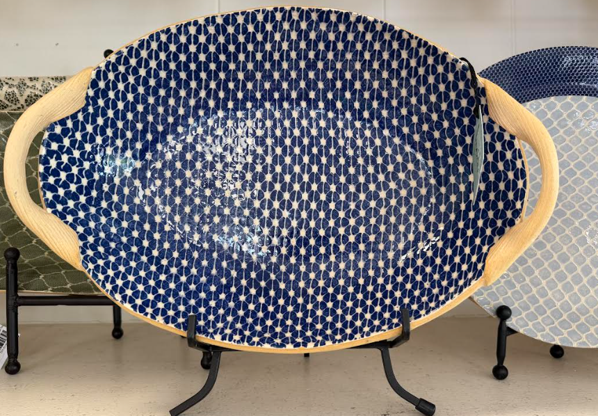 Nested Oval Bowl w/ Handles - Tempo Cobalt