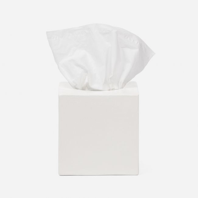 Cordoba Tissue Box - White Burlap