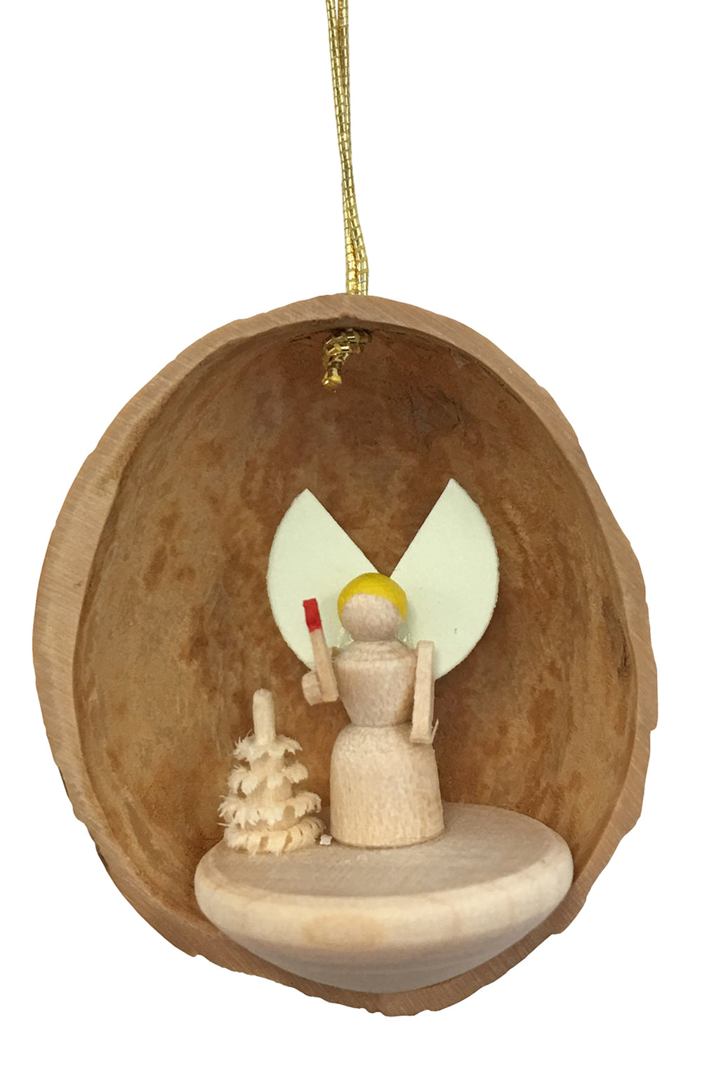 Nutshell Ornament with Angel