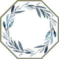 2-Sided Octagon Wreath Placemat - Navy