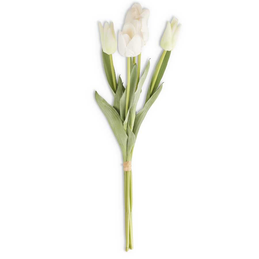 22" Tulip Bouquet - White