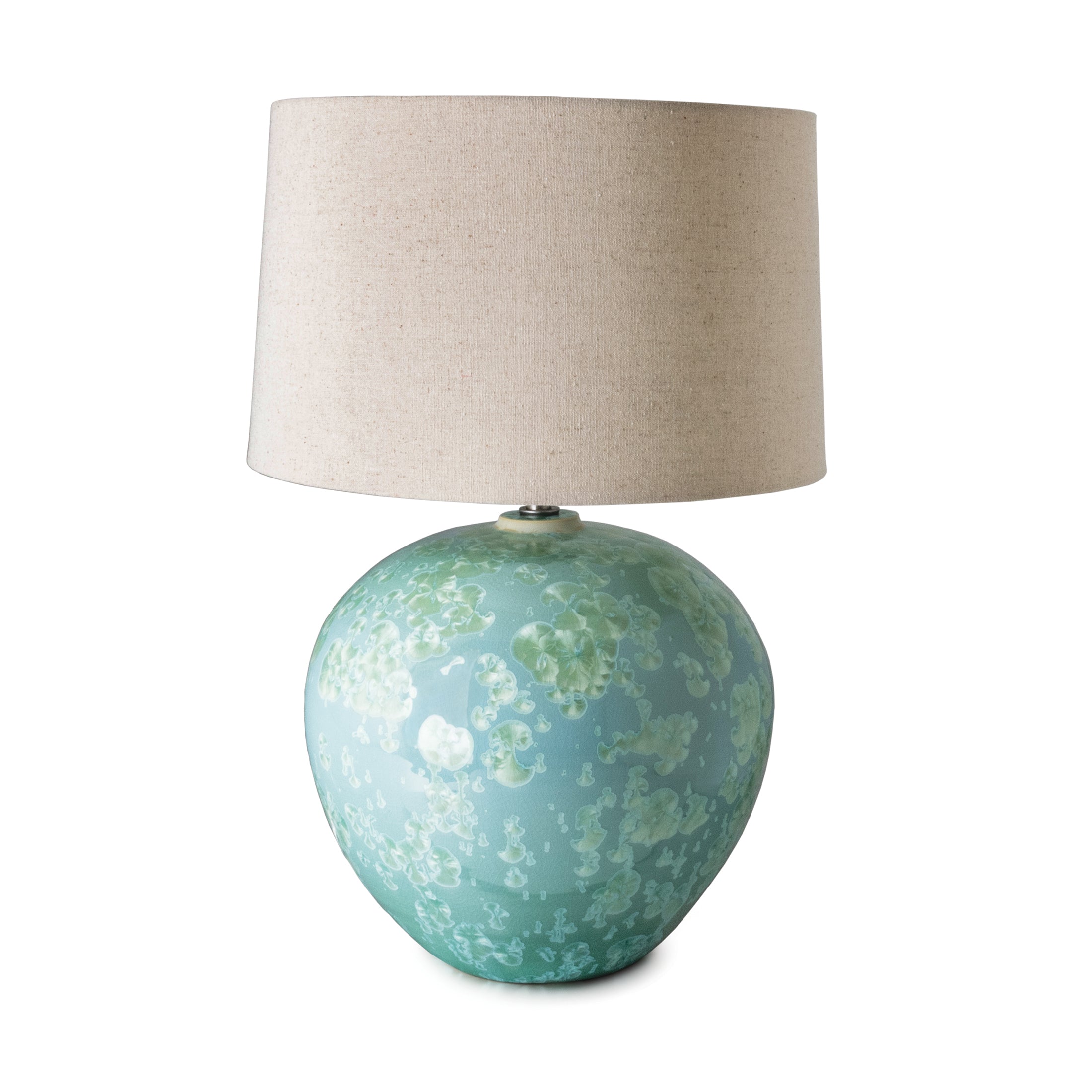 Crystalline Hampton Lamp with Shade - Jade