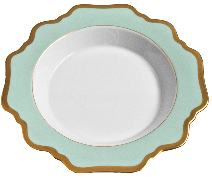 Anna's Palette Soup Plate - Aqua Green