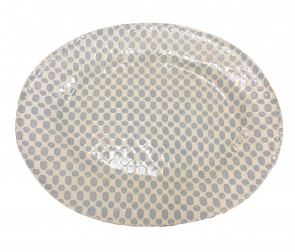 Banquet Oval Tray - Dot/Opal