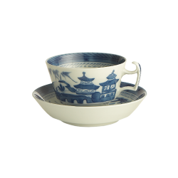 Blue Canton Cup & Saucer - Large